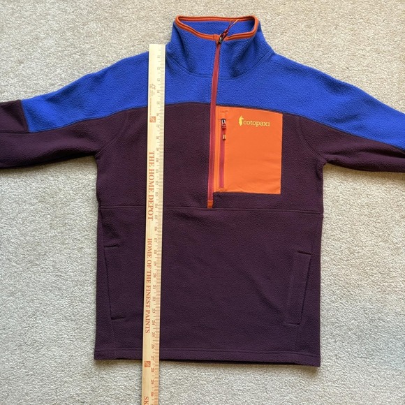 Cotopaxi Teca Fleece Pullover Mens Small Blue Purple Orange Colorblock 1/2 Zip - Picture 6 of 9